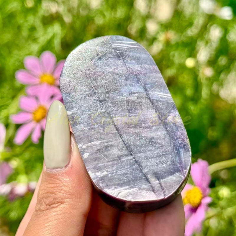Purple Mica Palm Stone
