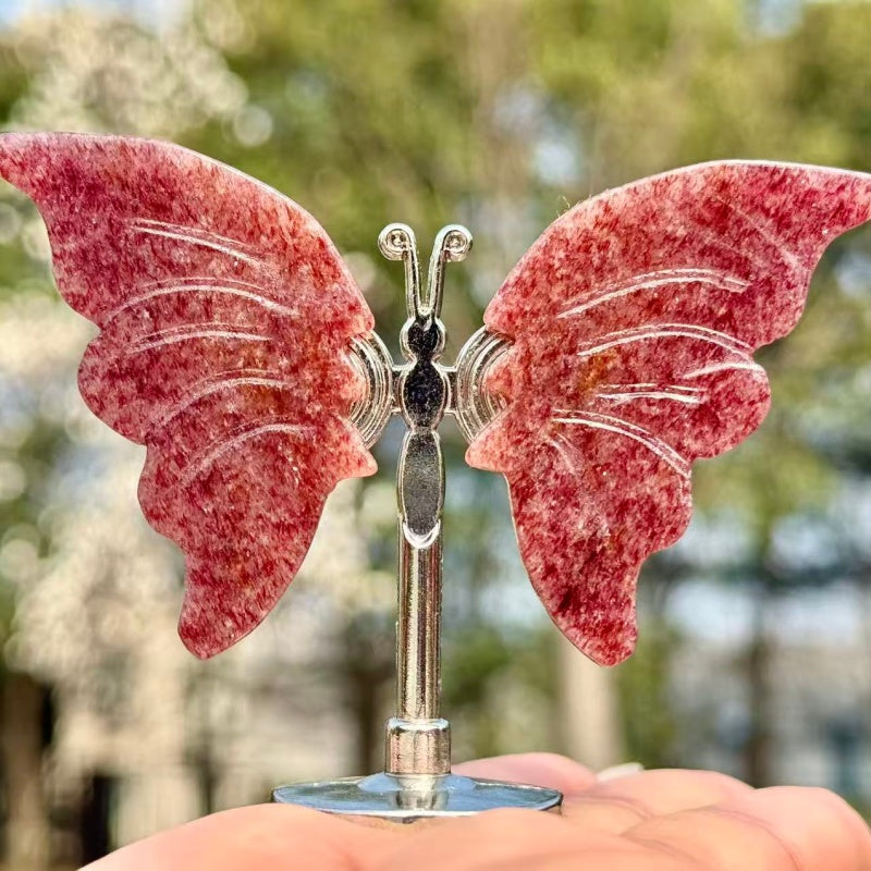 Natural Crystal Quartz Butterfly wings.