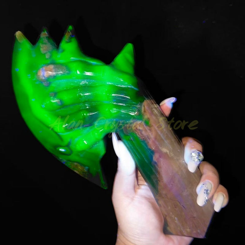 Volcano Agate Axe Carving