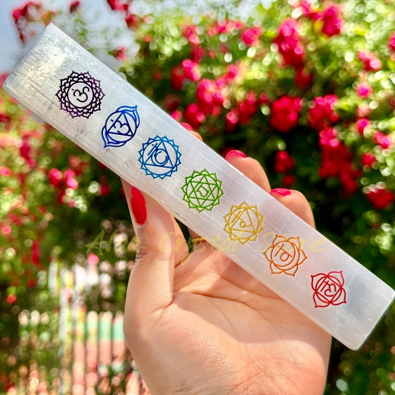 Seven Chakra Selenite plank.