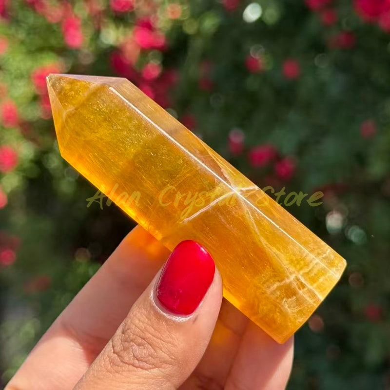 Yellow Fluorite Points