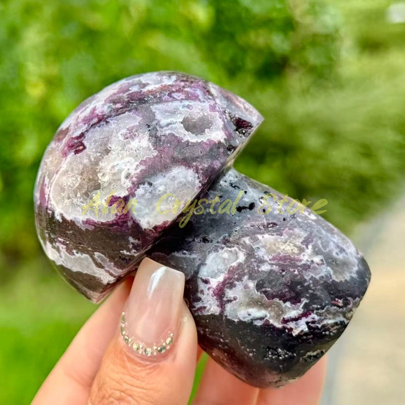 Natural Purple Sphalerite Mushroom.1PC