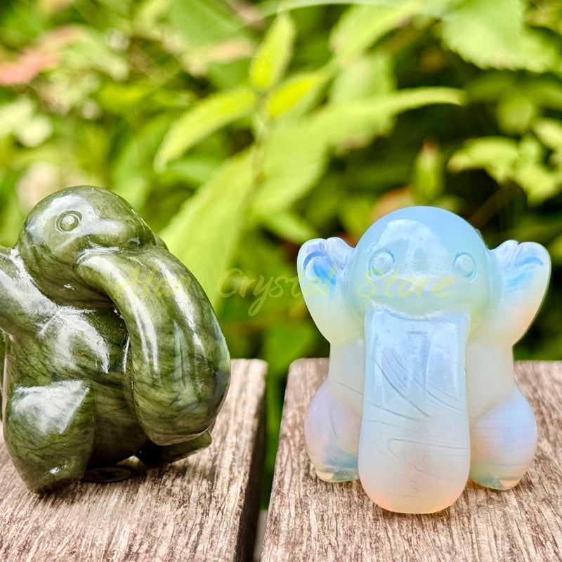 Crystal Quartz Lickitung Carving.