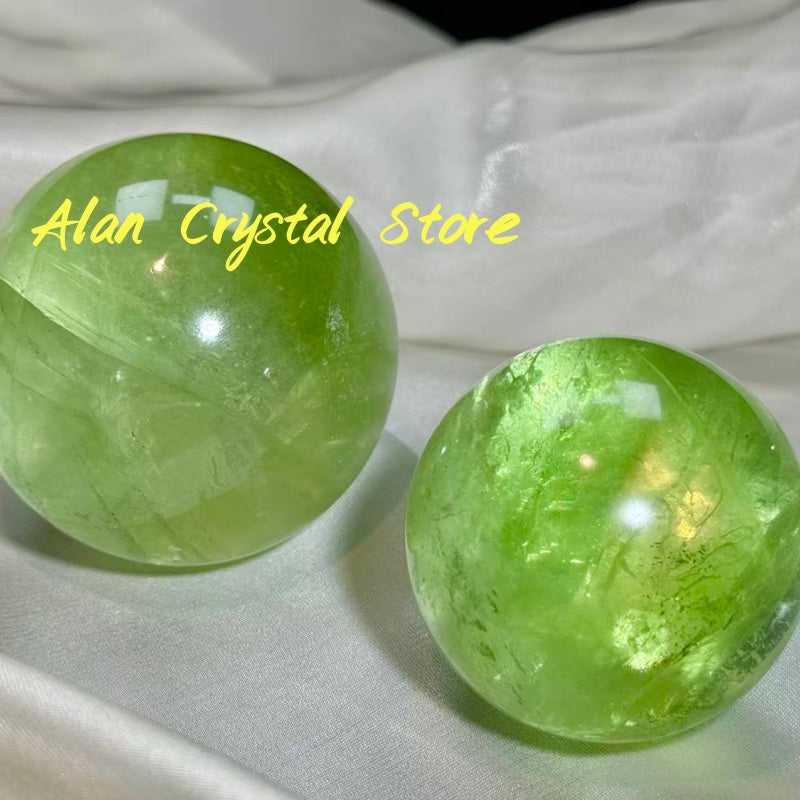 Green Apple Fluorite Sphere