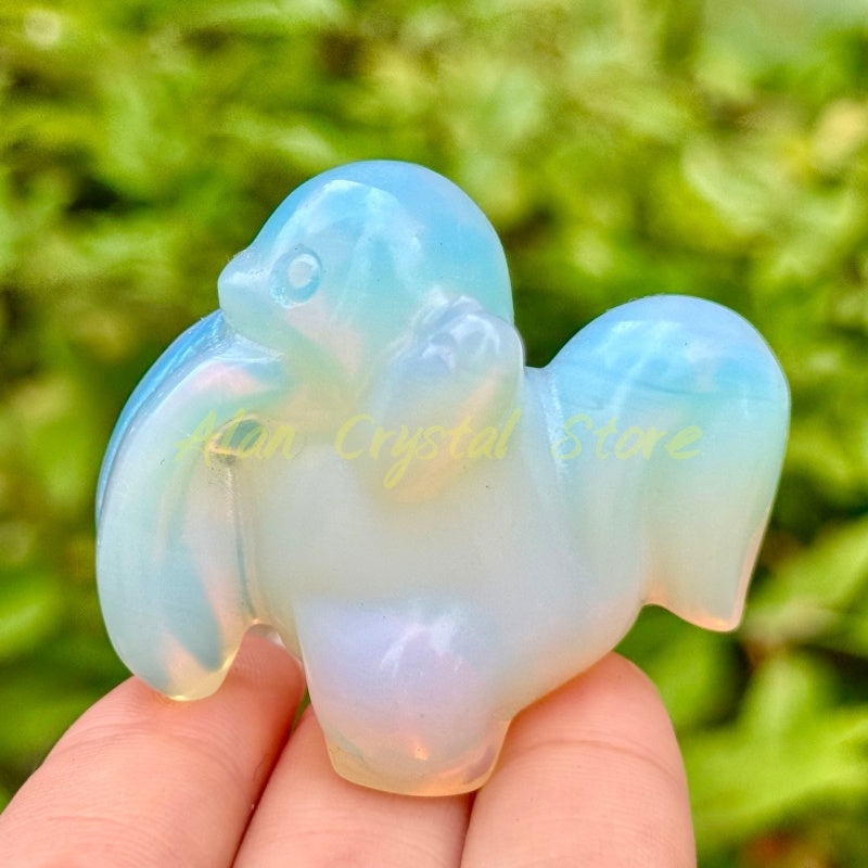 Crystal Quartz Lickitung Carving.
