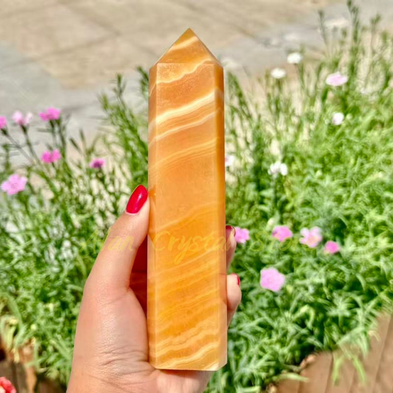 Yellow Calcite Big Tower