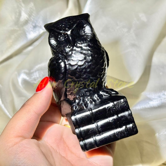 Natural Obsidian Owl 1PC