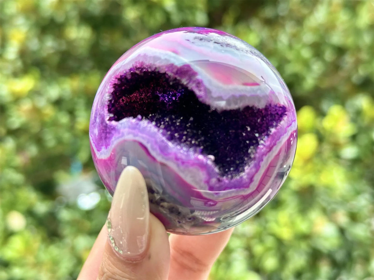 Purple Moss Agate Sphere.1PC