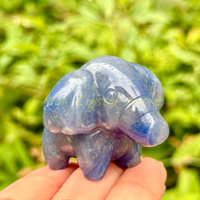 Natural Crystal Quartz Mamoswine Carving.1PC