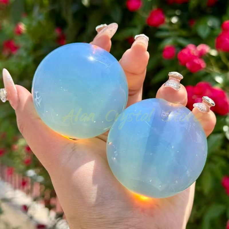 White Opal Sphere