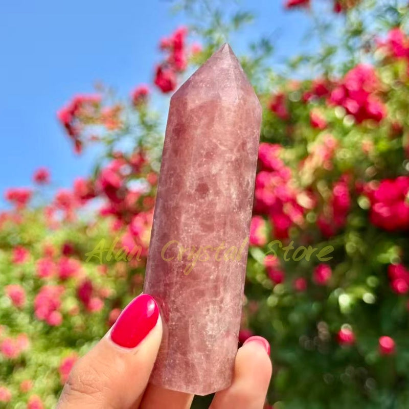 Natural Strawberry Quartz Points