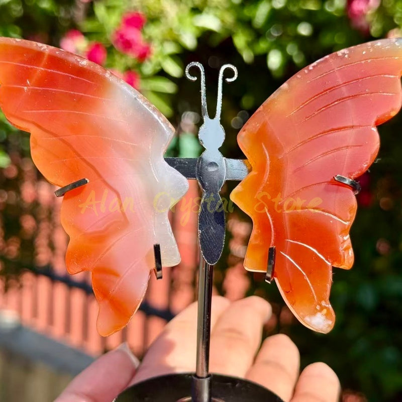 Carnelian Butterfly Carving