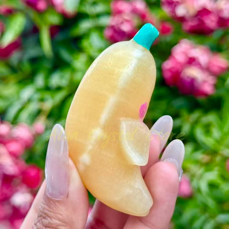 Cute Calcite Banana Carving
