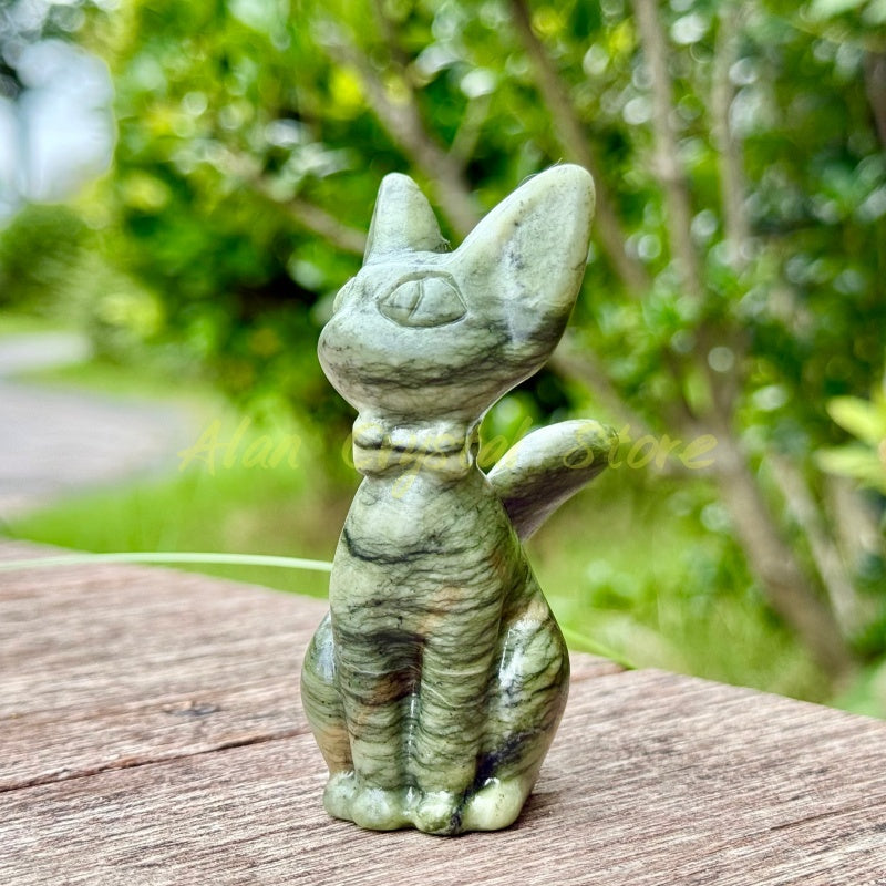 Natural Hsiuyen Jade Gigi Cat Carving.1PC