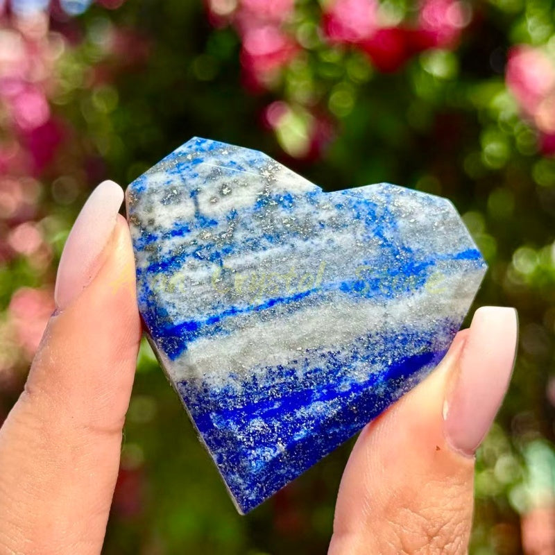 Lapis Lazuli Facet Heart
