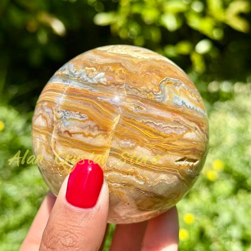 Natural Crazy Agate Sphere.1PC