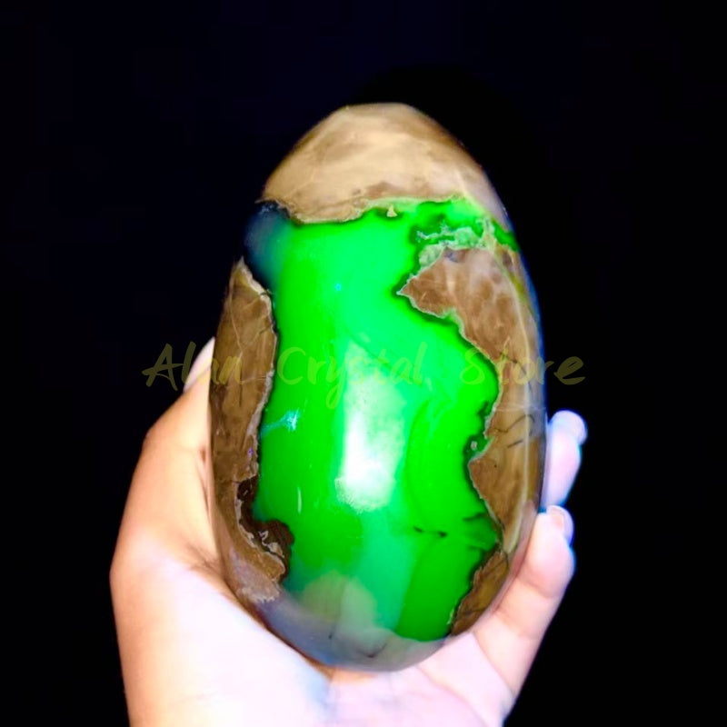 Volcano Agate Egg Carving