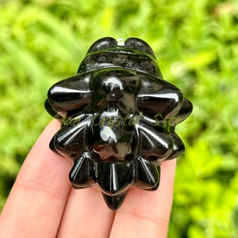 Crystal Quartz Hedgehog Carving.