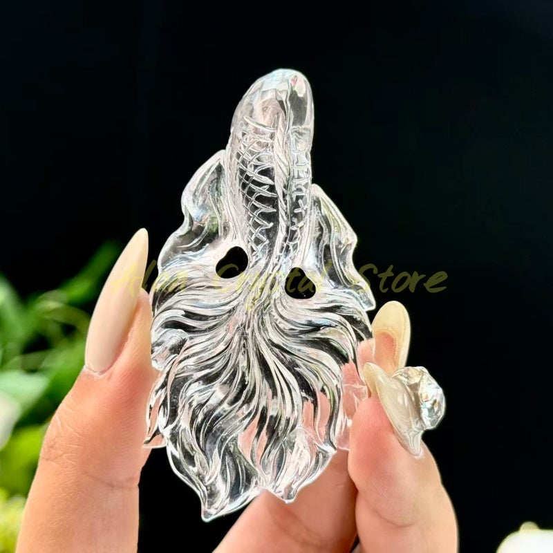 Natural Clear Quartz Koi,High Quality Clear Quartz.