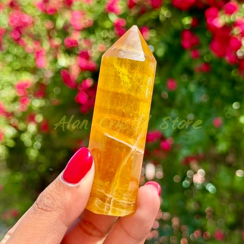 Yellow Fluorite Points