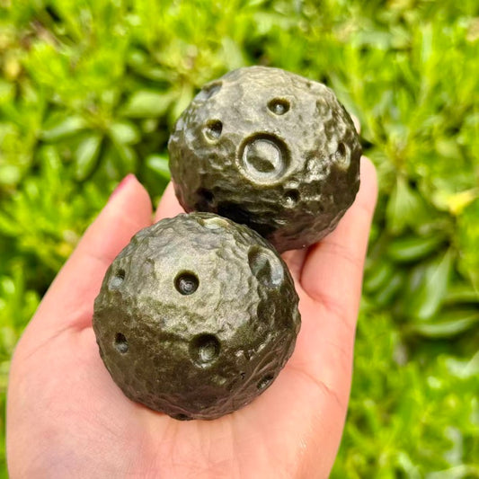 Natural Gold Obsidian Moon.