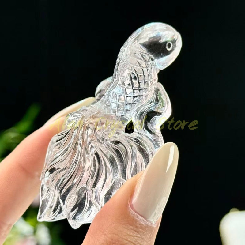 Natural Clear Quartz Koi,High Quality Clear Quartz.
