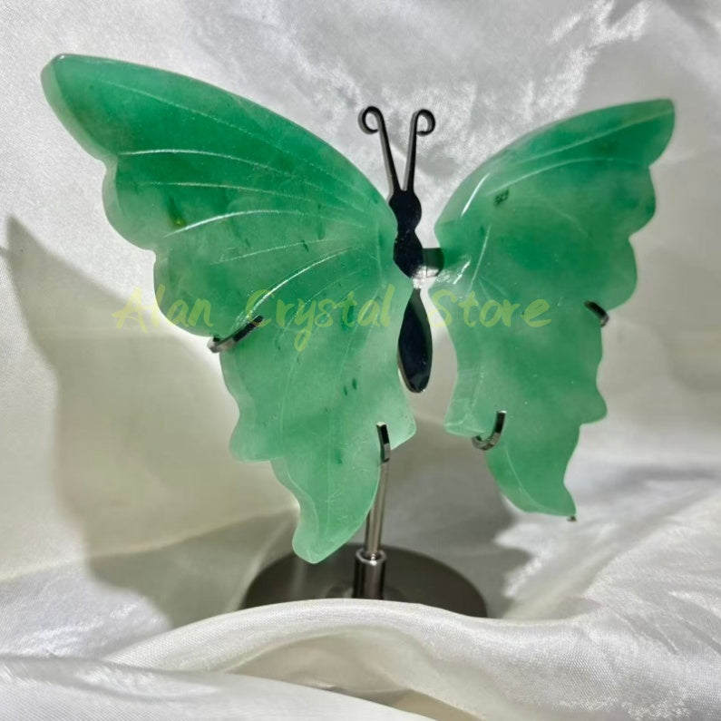 Green Aventurine Butterfly Wings