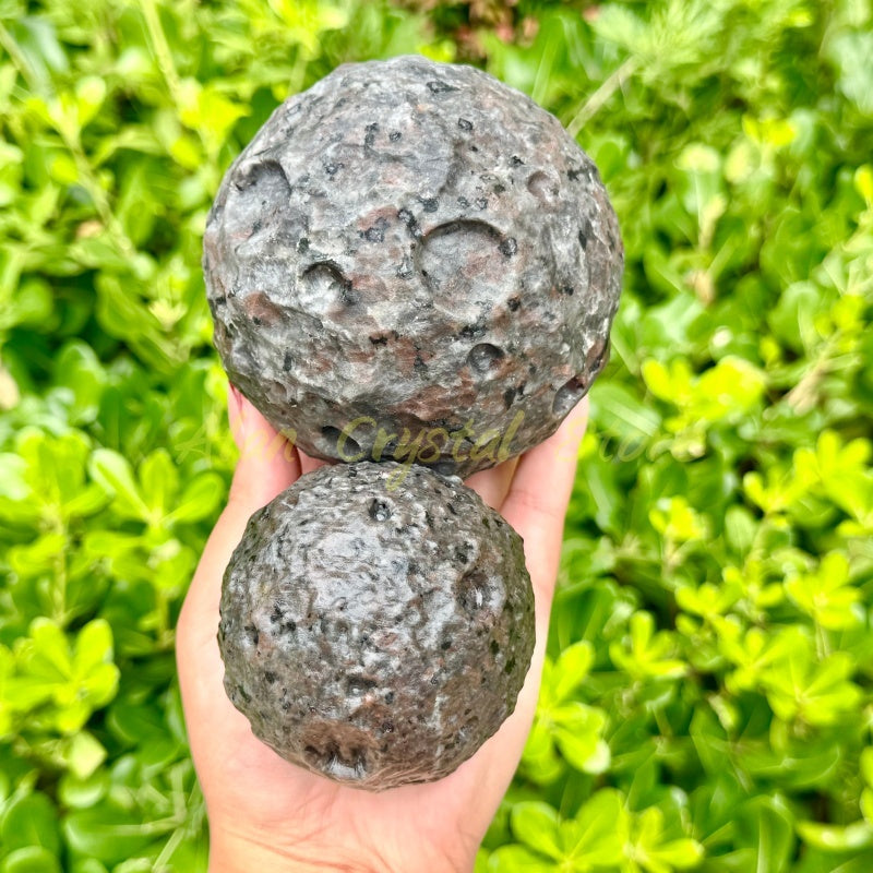 Natural Yooperlite Moon Ball Carving.