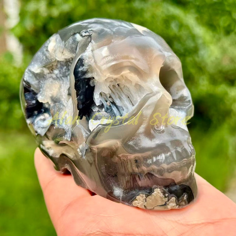 Natural Volcanic Agate Skull.1PC