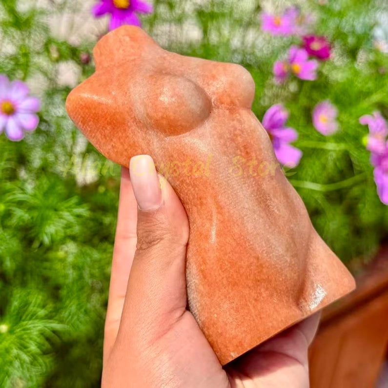 Yellow Jade Female Body Carving