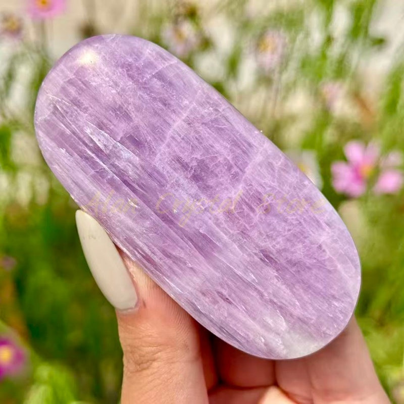 Pink Kunzite Palm Stone