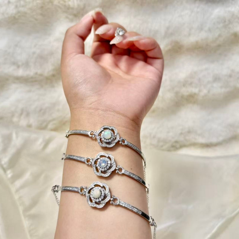 Opal Flower Bracelet.
