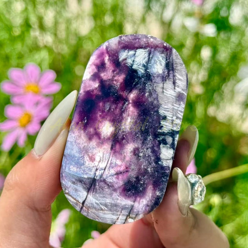 Purple Mica Palm Stone