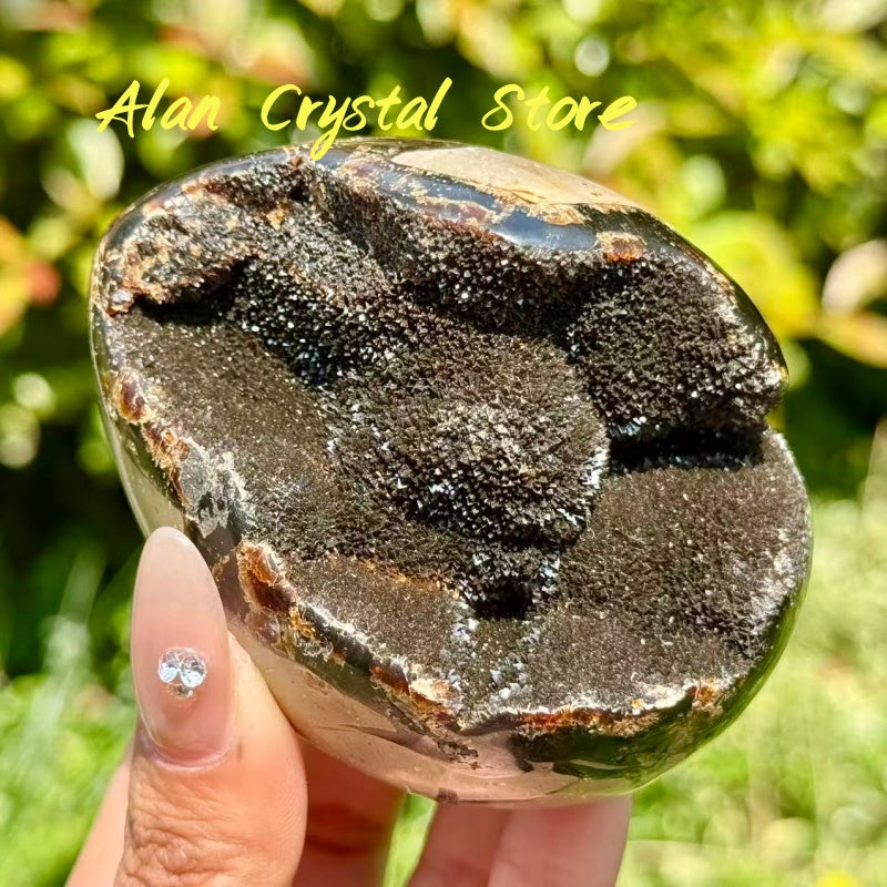 Septarian Druzy Egg Ornament
