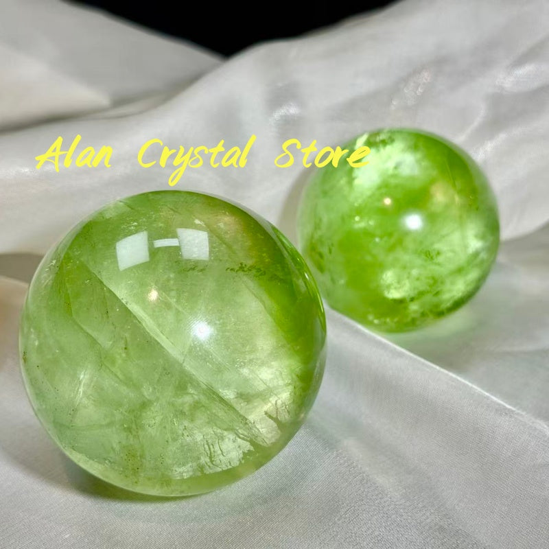 Green Apple Fluorite Sphere