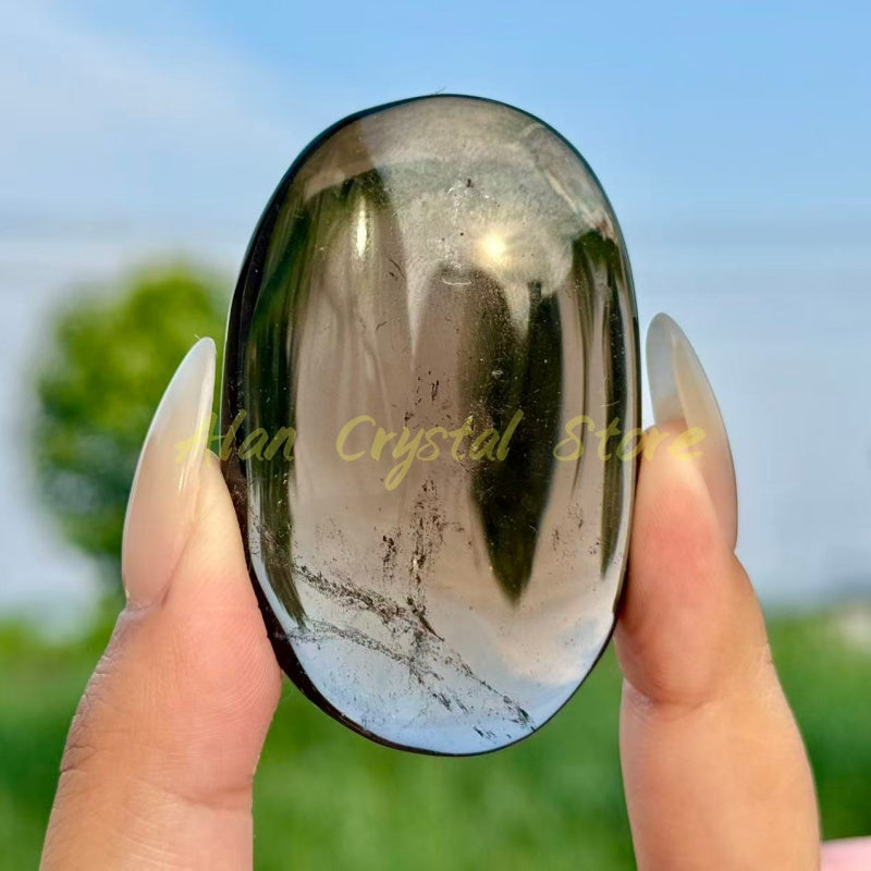 Smoky Quartz Palm Stone