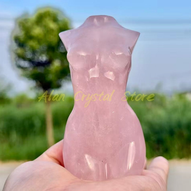 Rose Quartz Female Body Carving