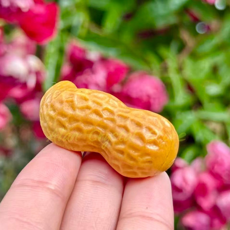 Yellow Jade Peanut Carving