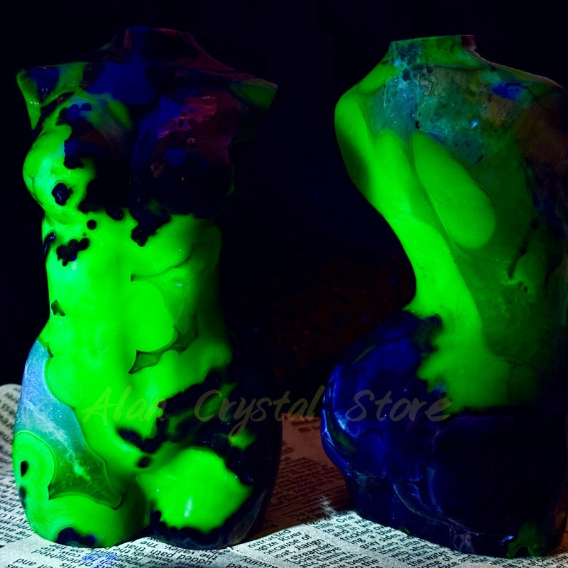 Natural Volcanic Agate Female Model Carving.