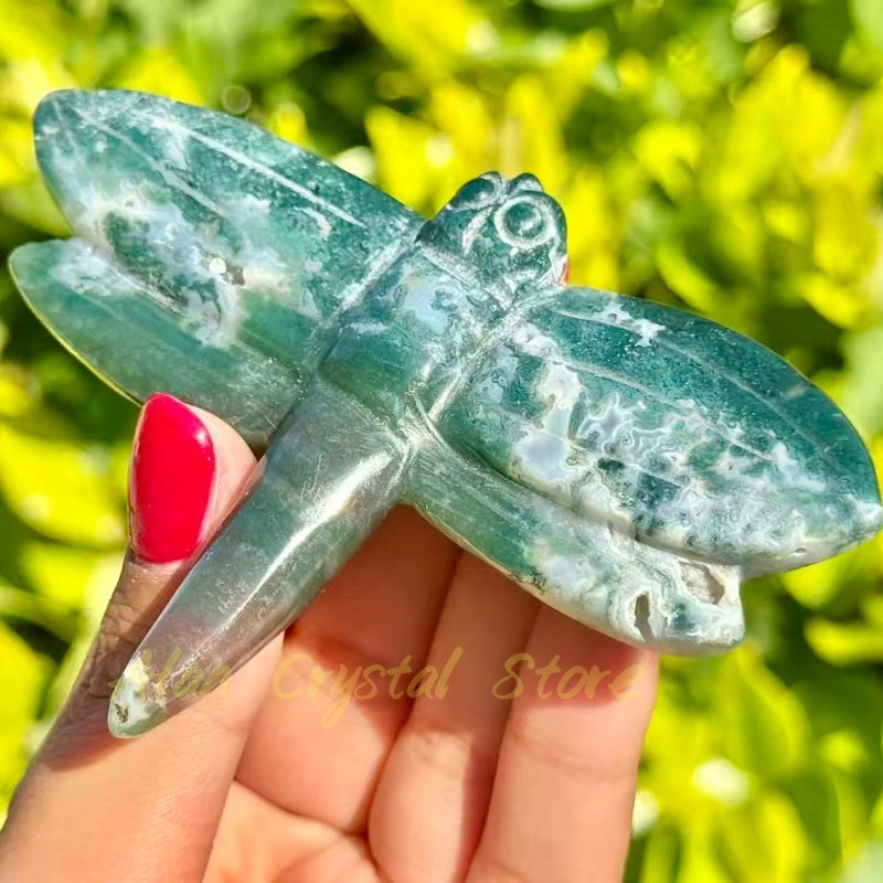 Ocean Jasper Dragonfly Carving