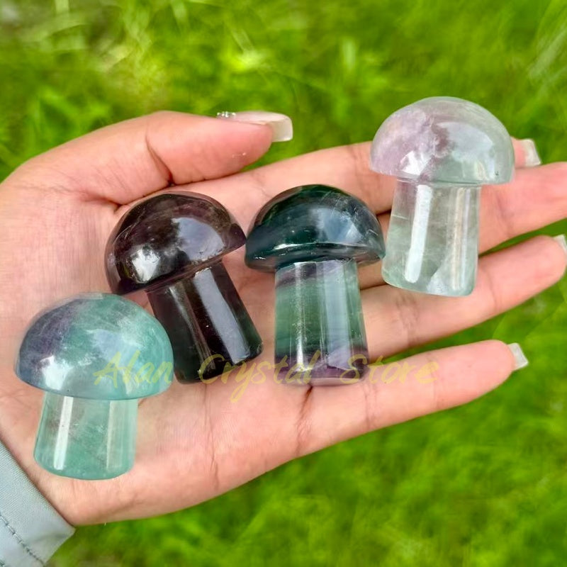 Natural Rainbow Fluorite Mushroom.1PC