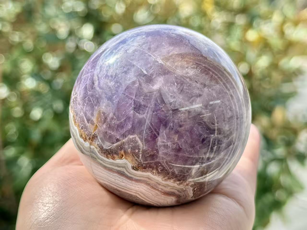 Natural Amethyst Agate Sphere,High Quality Crystal quartz Ball.