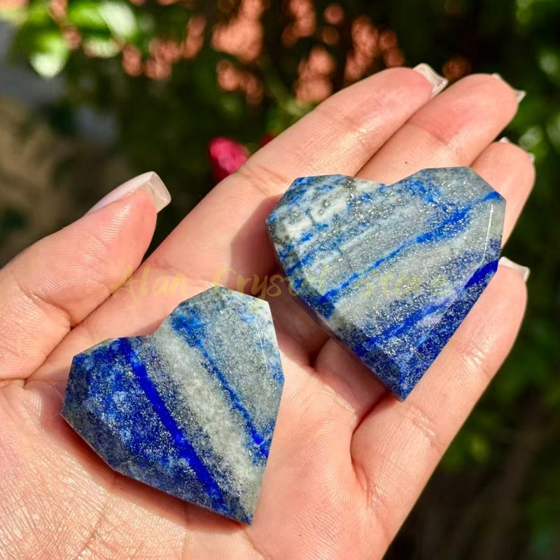 Lapis Lazuli Facet Heart