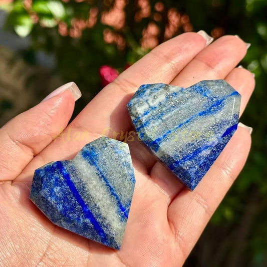 Lapis Lazuli Facet Heart