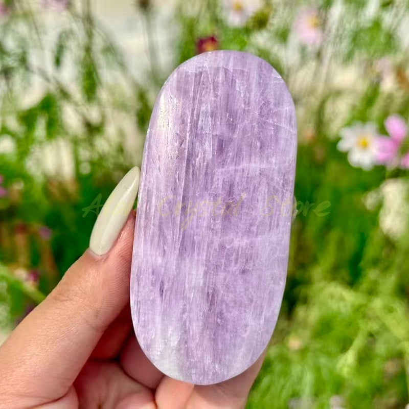 Pink Kunzite Palm Stone