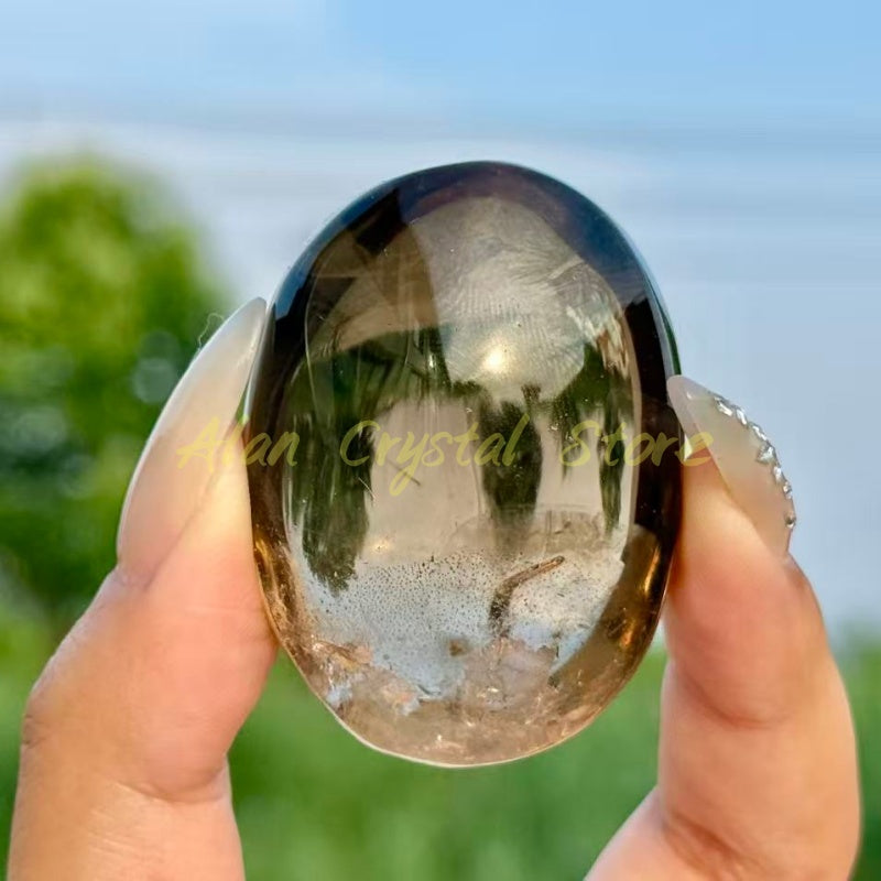 Smoky Quartz Palm Stone