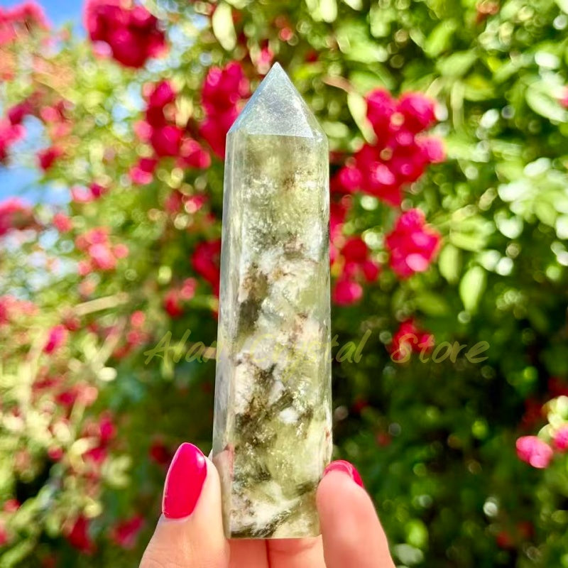 Natural Green Mica Points