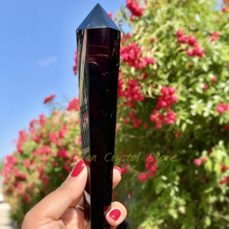 Black ObsIdian Wand Healing Decoration