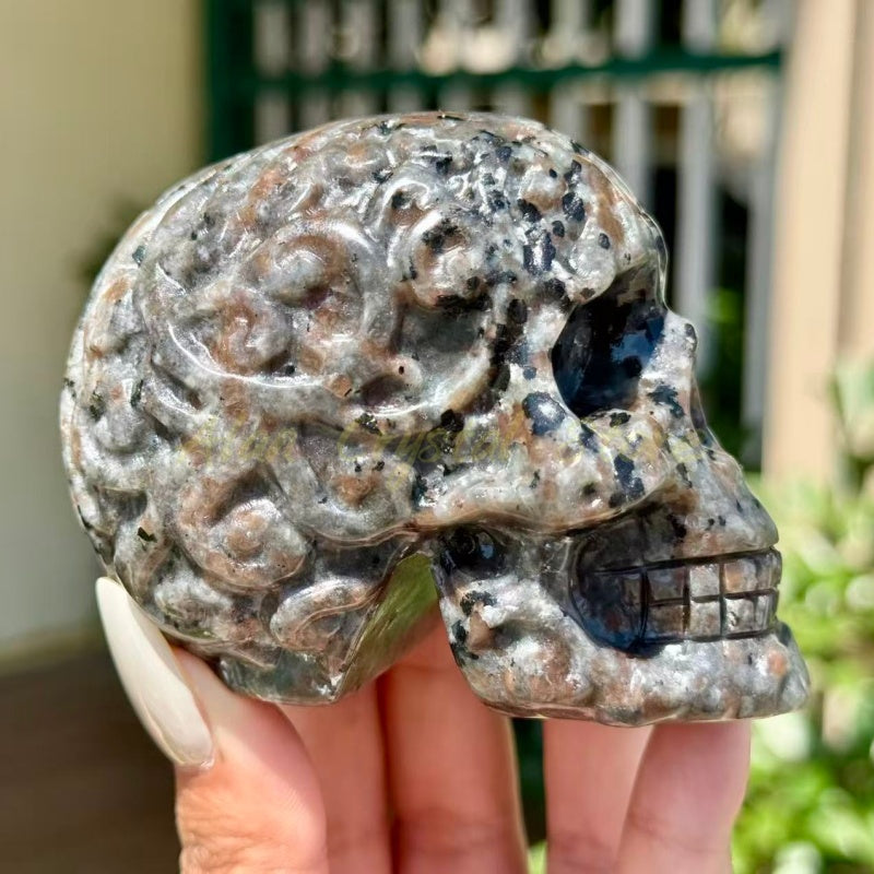 Yooperlite Skull Carving