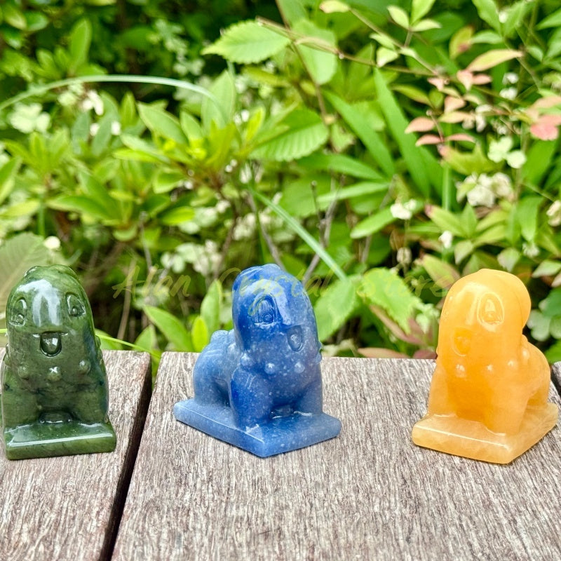 Natural Crystal Quartz Chikorita Carving.1PC